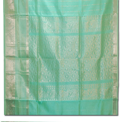 "Pure Venkatagiri Seiko Saree - Lightgreen color HSNM-53 - Click here to View more details about this Product